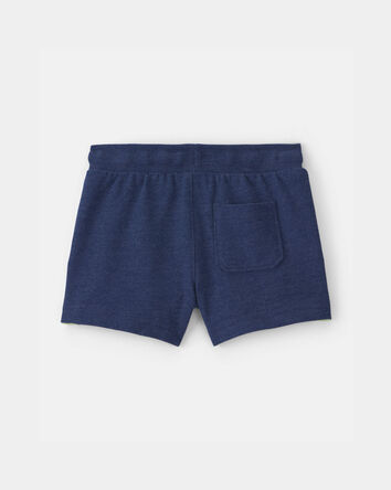 Baby Boy Dinosaur Soccer French Terry Shorts - Navy Blue, 