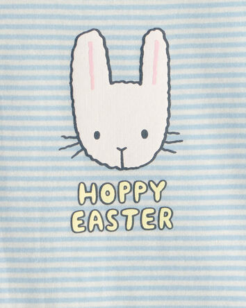 Baby 'Hoppy Easter' Bunny Graphic Bodysuit - Blue, 