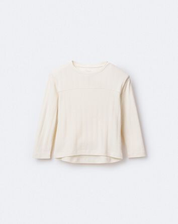 Toddler Girl Pointelle Long-Sleeve Top - Cream, 