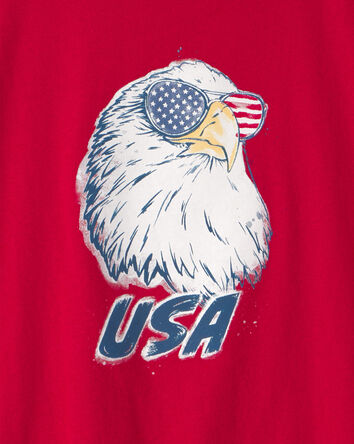 Kids Fourth Of July Eagle Graphic Tee - Red, 