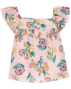 Toddler Girl Floral Lawn Top, image 1 of 3 slides