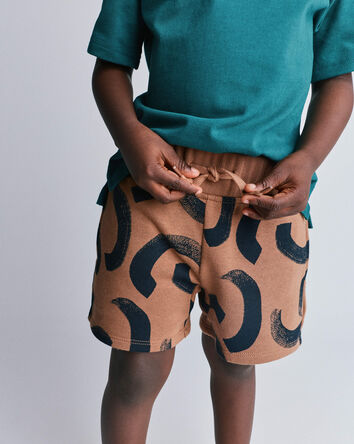 Toddler City Park&trade; Shorts in Abstract Print - Brown, 