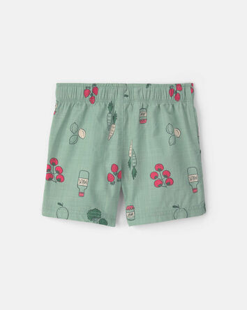 Toddler Boy Veggie Fruit Shorts - Green, 