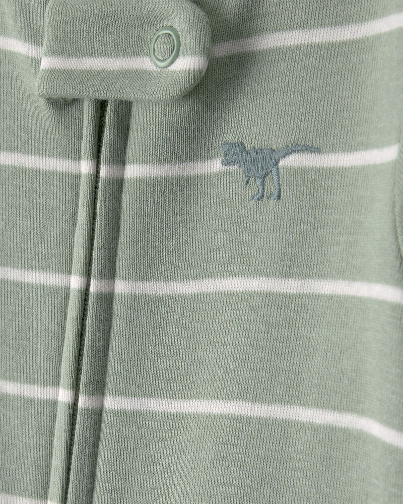 Toddler 2-Pack Dinosaur Snug Fit 1-Piece Pajama - Green/Cream, image 2 of 5 slides