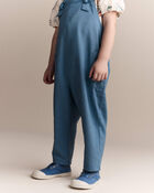 Toddler Girl Knot-Tie Overall - Teal, image 5 of 6 slides