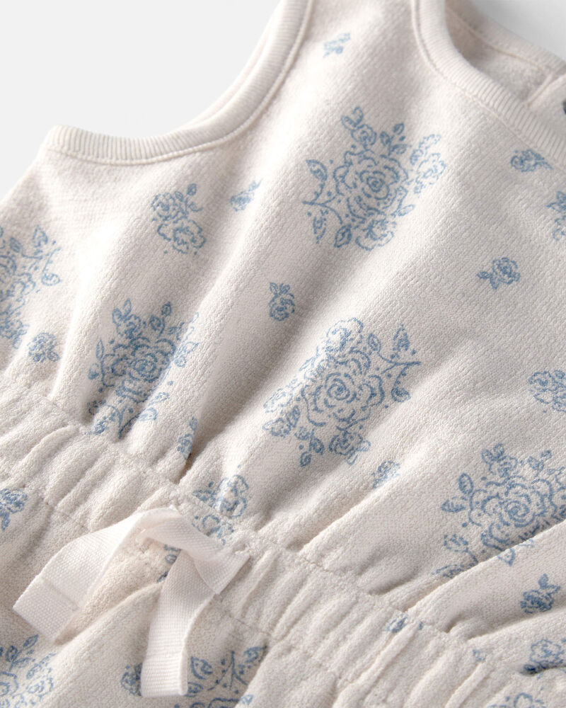 Baby Girl Organic Cotton Romper in Royal Bloom Print, image 2 of 4 slides