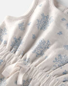 Baby Girl Organic Cotton Romper in Royal Bloom Print, image 2 of 4 slides