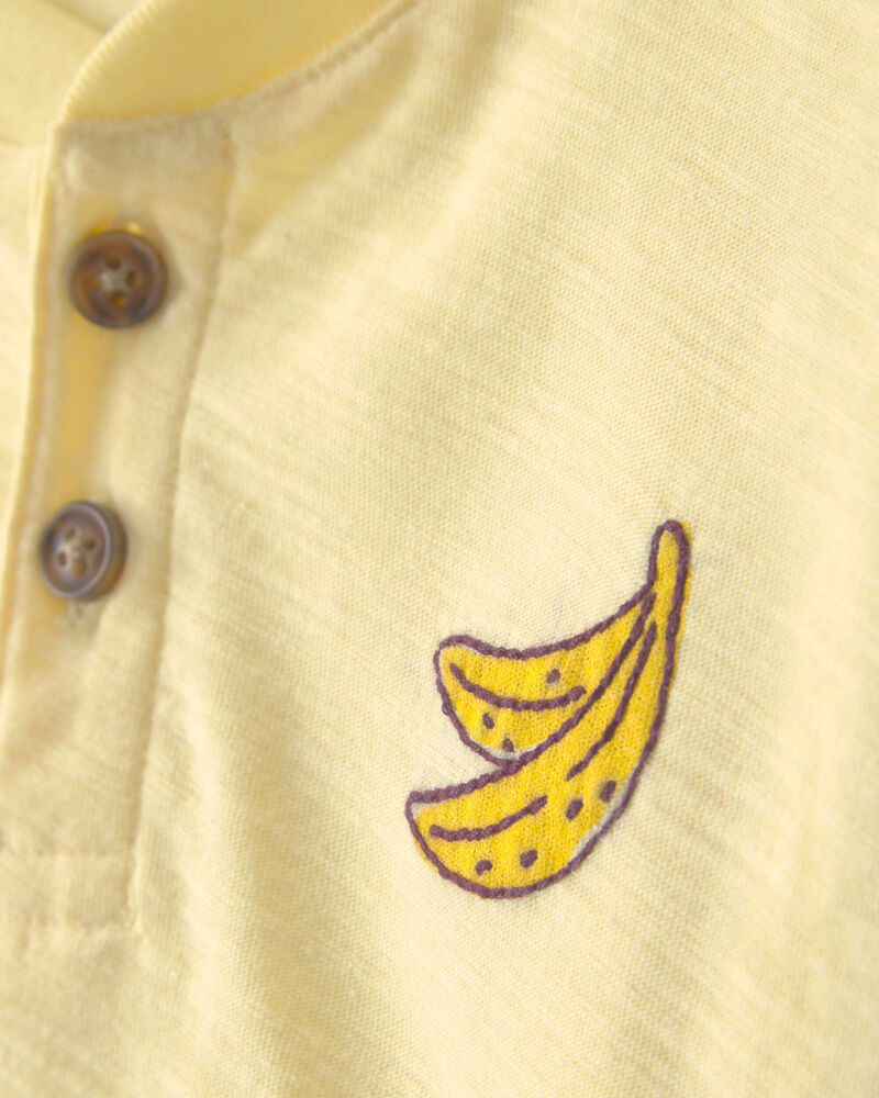 Baby Boy 2-Piece Banana Top & Short Set - Yellow/Green, image 2 of 5 slides