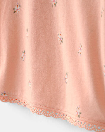 Toddler Girl Floral Top - Orange, 