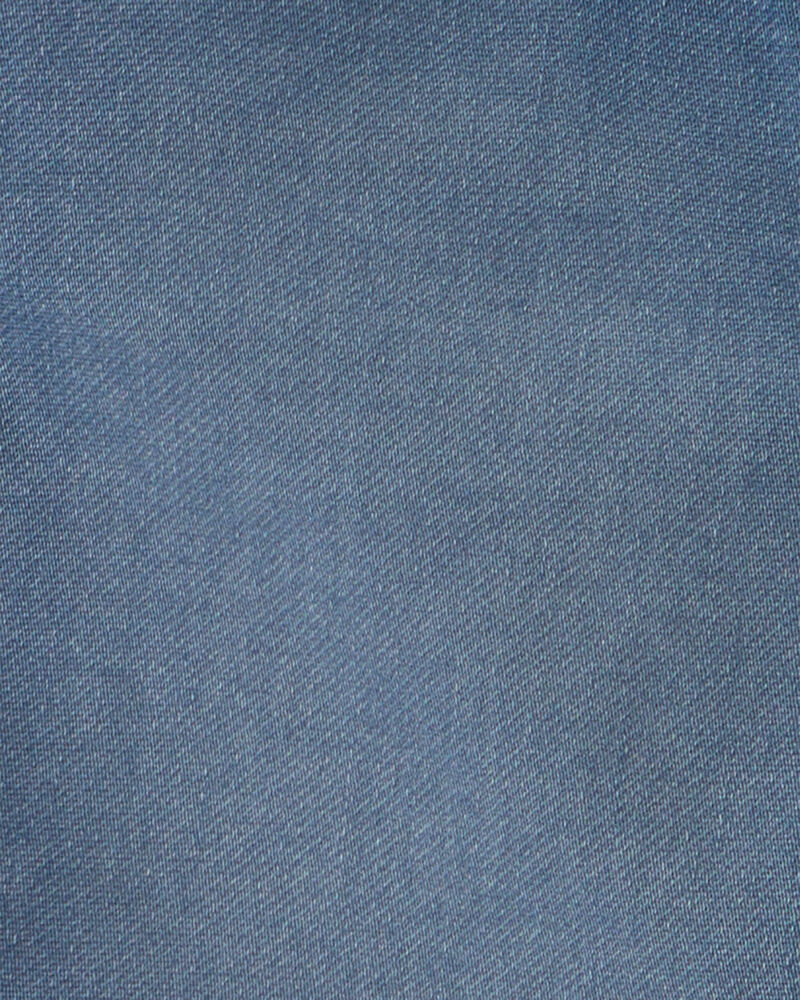 Boys Denim Drawstring Shorts - Medium Wash, image 3 of 4 slides
