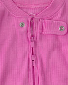 Baby Girl PurelySoft Snug Fit 1-Piece Pajama - Pink, image 6 of 9 slides