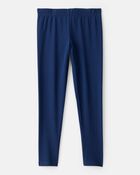Girls Cotton Stretch Leggings - Navy, image 2 of 5 slides