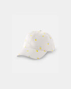 Girls Lemon Baseball Hat - White, image 1 of 3 slides