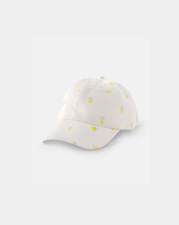 Girls Lemon Baseball Hat - White, 