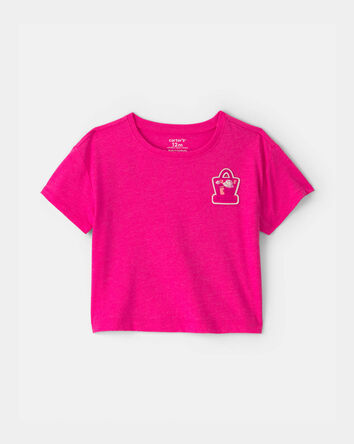 Baby Girl 'My Bag's All Packed' Summer Graphic Tee - Pink, 