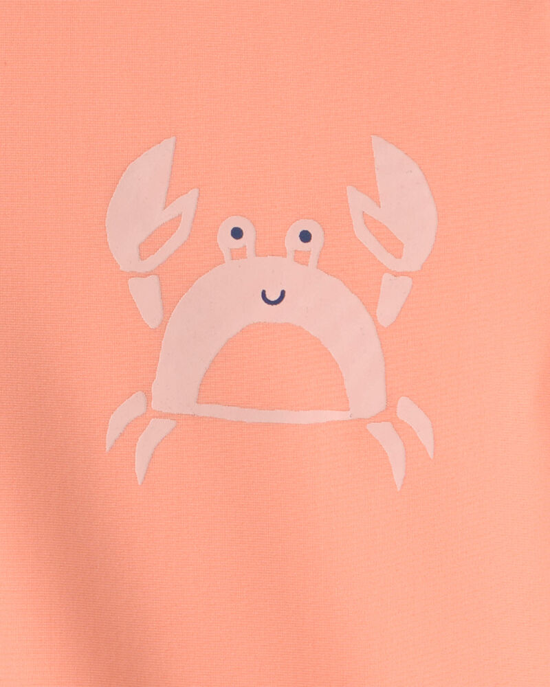 Toddler Boy Crab Long-Sleeve Rashguard - Orange, image 3 of 4 slides