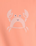 Toddler Boy Crab Long-Sleeve Rashguard - Orange, image 3 of 4 slides