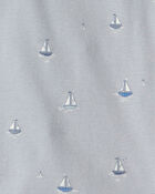 Toddler 2-Piece Organic Cotton Ribbed Pajama Set in Sail Away Print, image 3 of 4 slides