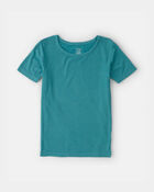 Boys PurelySoft Short-Sleeve Snug Fit 2-Piece Pajama Set - Blue, image 3 of 7 slides