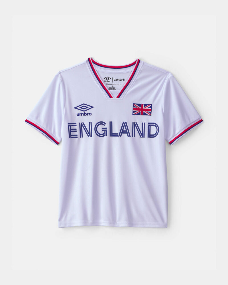 Kids Umbro England Soccer Jersey - White, image 1 of 6 slides