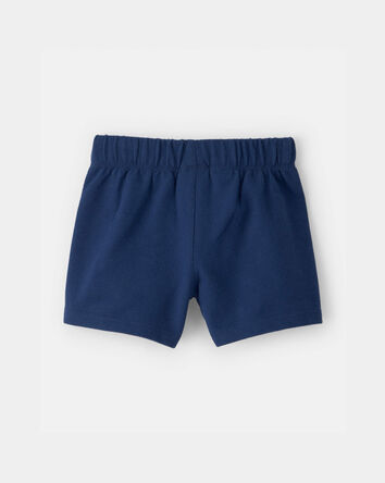 Baby Boy French Terry Shorts - Navy Blue, 