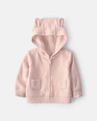 Baby Girl 3-Piece Bunny Terry Layering Set - Pink, image 2 of 6 slides