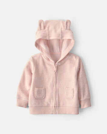 Baby Girl 3-Piece Bunny Terry Layering Set - Pink, 
