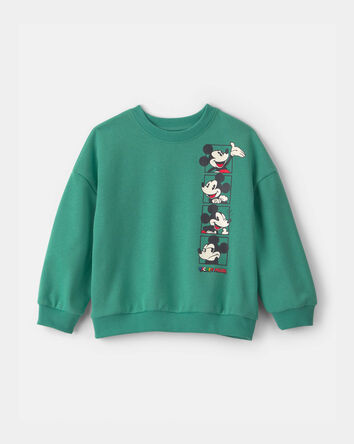 Toddler Boy Disney&copy; Mickey Mouse French Terry Pullover Sweatshirt - Green, 