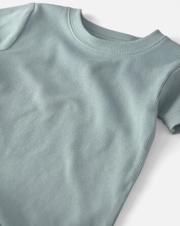 Toddler 2-Piece Organic Cotton Ribbed Pajamas, 