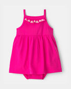 Baby Girl Sleeveless Bodysuit Dress - Pink, image 1 of 4 slides