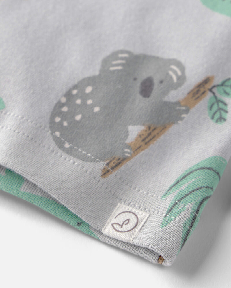 Baby 2-Piece Organic Cotton Ribbed Pajama Set in Aussie Friends Print, image 2 of 4 slides