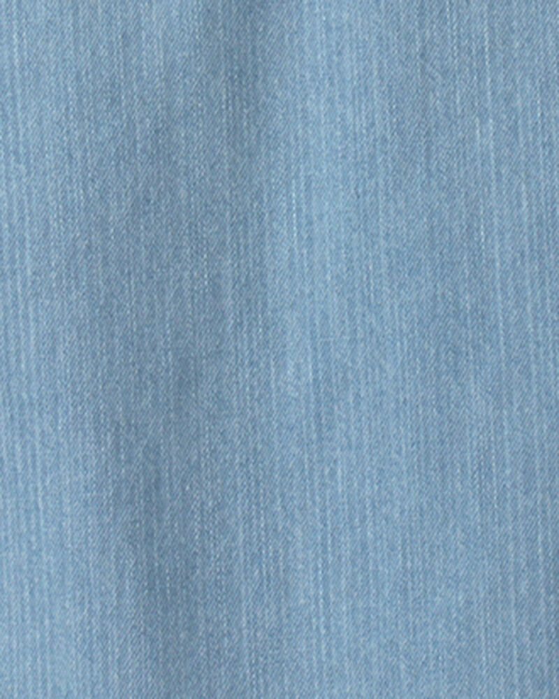 Girls Denim Chambray Tank Top - Light Wash, image 2 of 3 slides