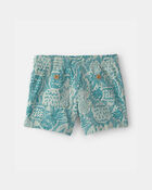 Baby Boy Pineapple Linen Shorts - Blue, image 2 of 4 slides