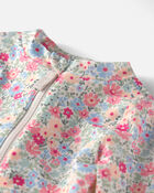 Baby Girl Recycled Rashguard Swimsuit in Meadow Mix, image 3 of 5 slides