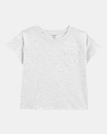 Kid Solid Short-Sleeve Fashion Top - Grey, 