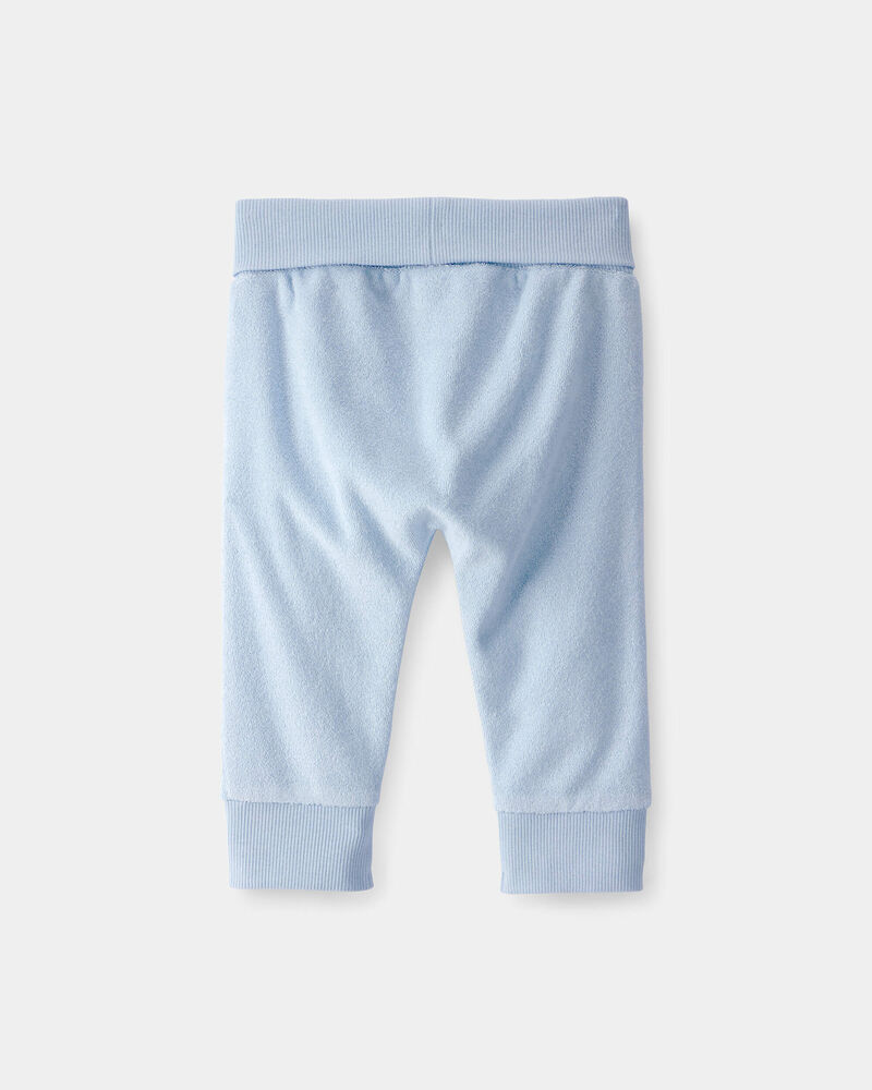 Baby Boy 2-Piece 'Let's Be Friends' Graphic Tee & Pant Set - Grey/ Blue, image 6 of 7 slides