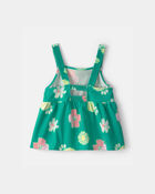Girls Floral Tank Top - Green, image 2 of 4 slides