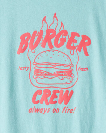 Kids Burger Crew Short-Sleeve Graphic Tee - Blue, 