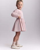 Toddler Girl Velvety Avenue Twirl&trade; Dress - Light Pink, image 3 of 6 slides