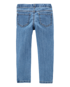 Baby Girl Medium Wash Elastic-Waist Jeggings, image 2 of 4 slides