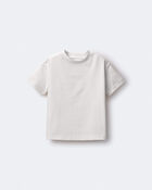 Toddler Elevated Relaxed Tee - Cream, image 2 of 5 slides