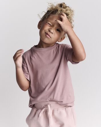 Toddler Short-Sleeve Relaxed Tee - Mauve, 