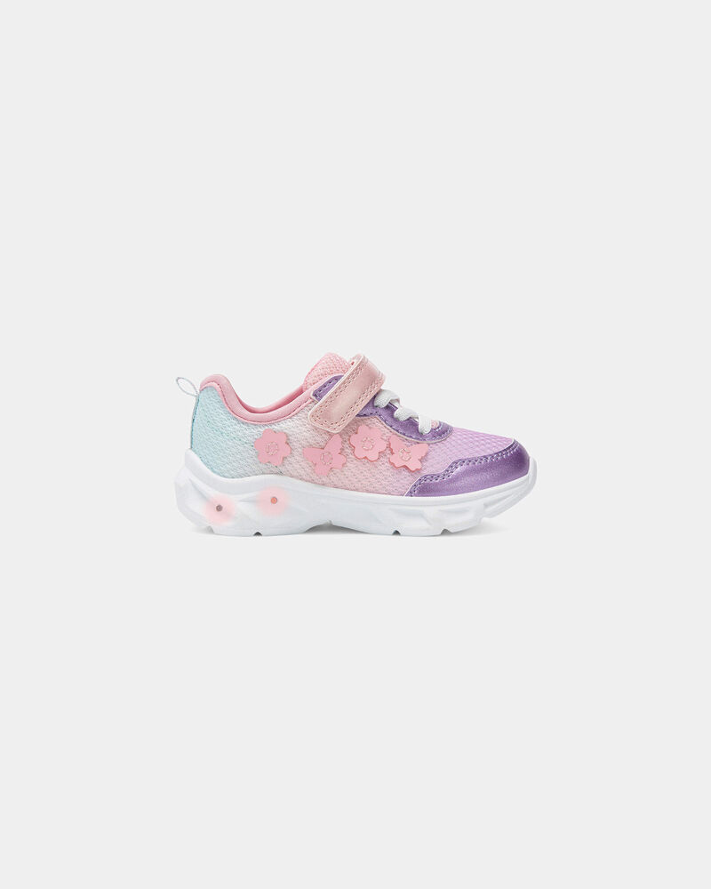 Toddler Girl Butterfly Floral Light-Up Athletic Shoes - Purple/Pink, image 2 of 7 slides