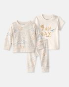 Baby 3-Piece Animal Friends Terry Layering Set - Ivory, image 1 of 8 slides