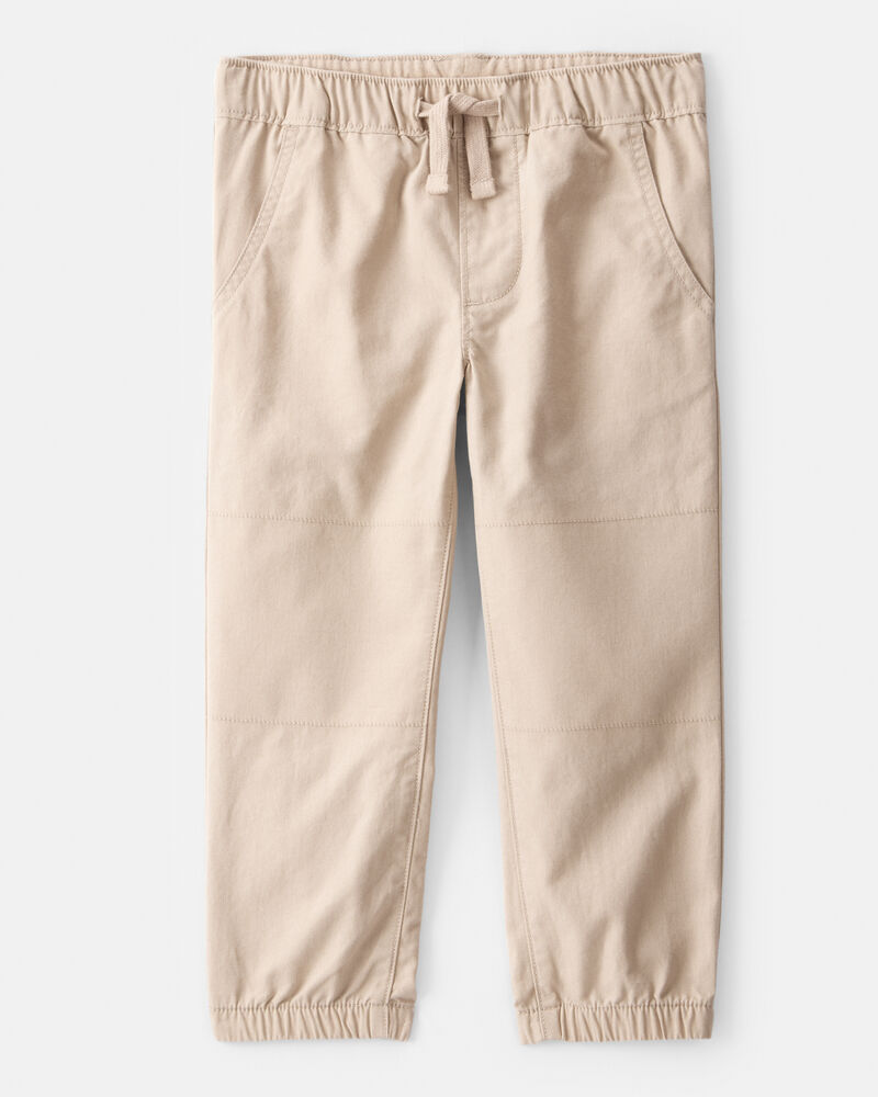 Toddler Boy  Cotton Everyday Pull-On Jogger - Khaki, image 1 of 6 slides