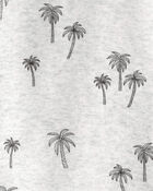 Toddler 2-Piece Organic Cotton Pajamas in Palm Trees, image 3 of 4 slides