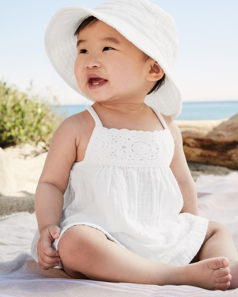 Baby Organic Cotton Gauze Hat, image 3 of 3 slides