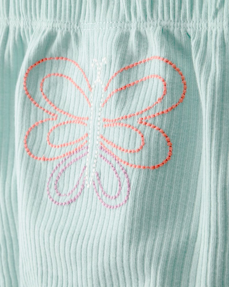 Baby Girl 3-Piece Butterfly Bodysuits & Pant Set - Blue/Ivory, image 2 of 6 slides