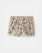Baby Boy Fish Linen Shorts - Beige, image 2 of 4 slides