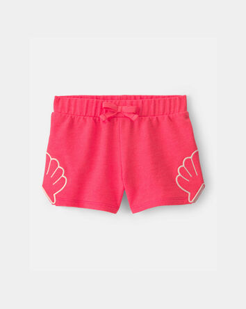 Toddler Girl Shell French Terry Shorts - Coral, 